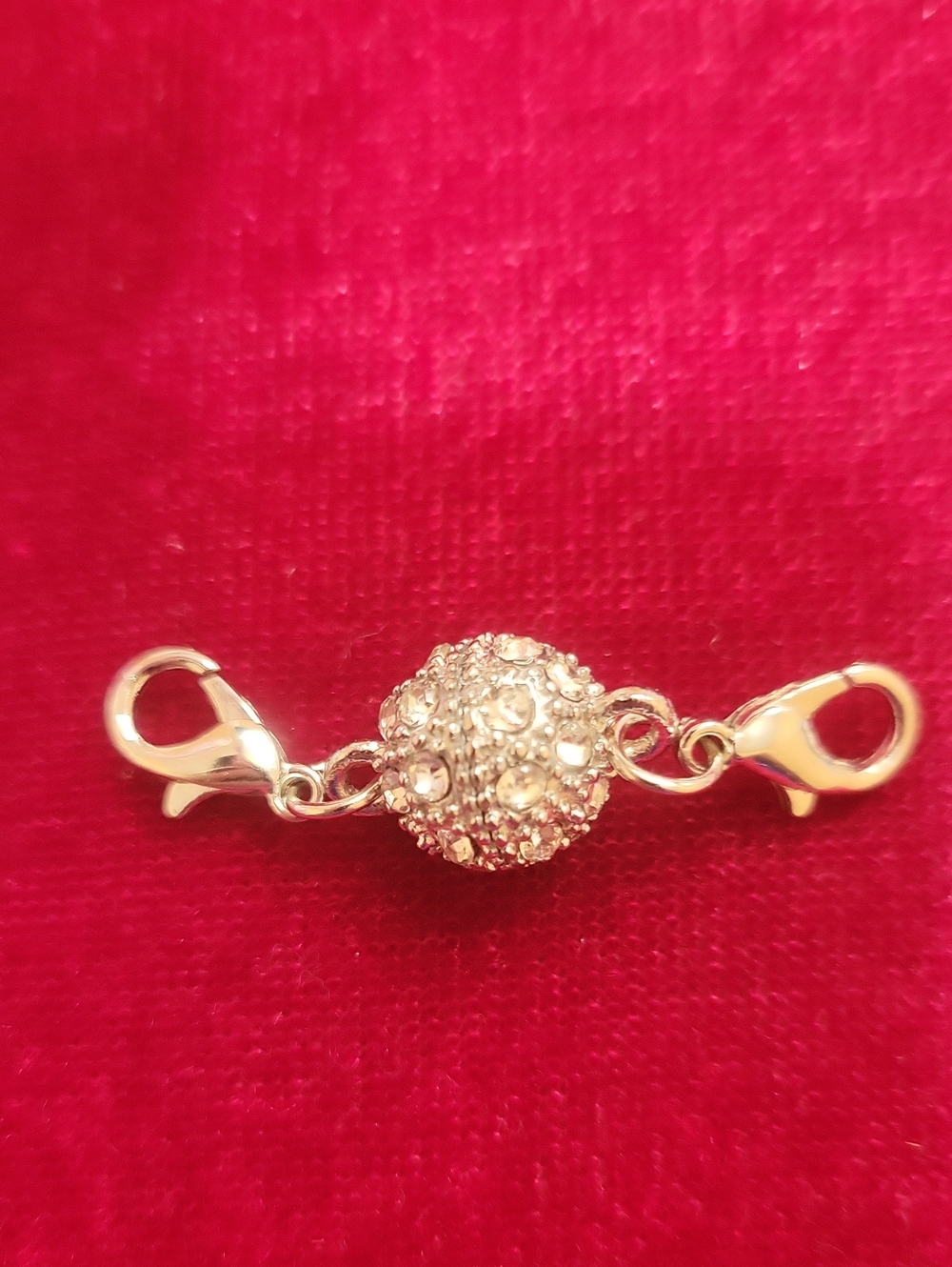 NWOT Sparkling Pave Connector/Extender For Necklace Or Bracelet -Silver Tone